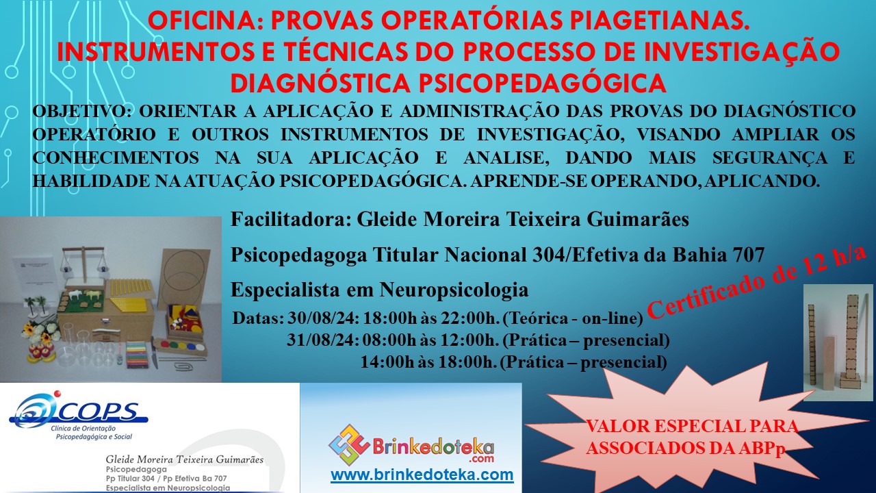 Oficina Instrumentos e Técnicas do Processo de Investigação Diagnóstica Psicopedagógica