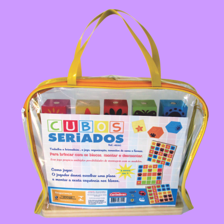 Jogo Educativo de Montar Blocos e Cubos Seriados Carimbras - Bambinno -  Brinquedos Educativos e Materiais Pedagógicos