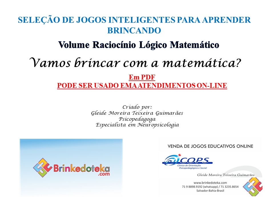 1 Atividades Psicopedagógicas para Imprimir - Lógica Matemática